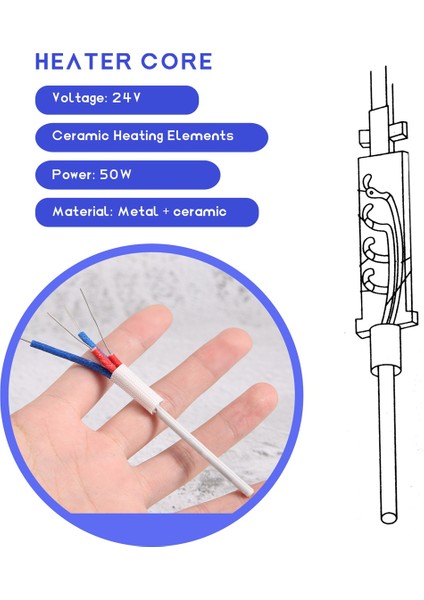 2 Adet A1321 Seramik Isıtma Elemanları 24 V 50 W Isıtıcı Çekirdek 936 937 8586 Havya Lehimleme Istasyonu (Yurt Dışından)