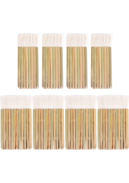8 Pcs Saç Fırçası, Fırın Yıkama Için Bambu Saplı Blender Fırçası, Suluboya, Toz Temizleme, Seramik, Çömlekçilik Boyama (Yurt Dışından)