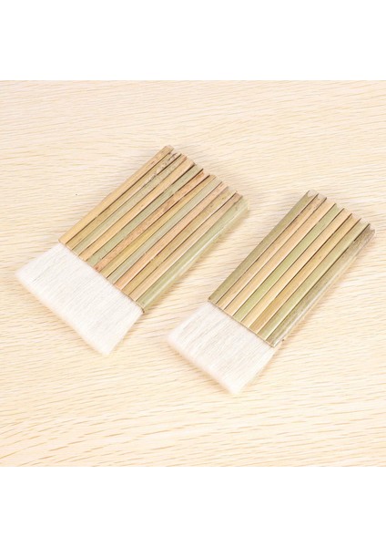 8 Pcs Saç Fırçası, Fırın Yıkama Için Bambu Saplı Blender Fırçası, Suluboya, Toz Temizleme, Seramik, Çömlekçilik Boyama (Yurt Dışından)