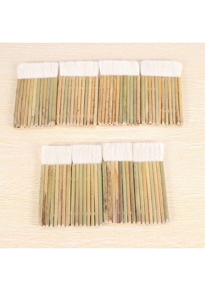 8 Pcs Saç Fırçası, Fırın Yıkama Için Bambu Saplı Blender Fırçası, Suluboya, Toz Temizleme, Seramik, Çömlekçilik Boyama (Yurt Dışından)