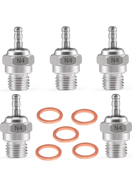 5 Adet Sıcak Akkor Buji N4 Spark Nitro Motor Parçaları Redcat 1/8 1/10 Rc Araba Kamyon Için Işletim Sistemini Değiştirin (Yurt Dışından)