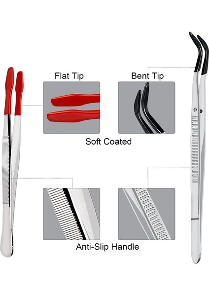 3 Adet Cımbız Hassas Set Kaplamalı Uzun Cımbız, Zanaat Laboratuvarı Sanayi Hobi Cımbız Pense Takı Araçları (Yurt Dışından) fırsatları