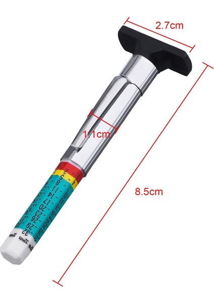 20 Paket Lastik Diş Derinliği Ölçer Renk Kodlu Lastik Derinlik Ölçer Aracı Lastik Diş Derinliği Doğru Ölçüm Araçları (Yurt Dışından)