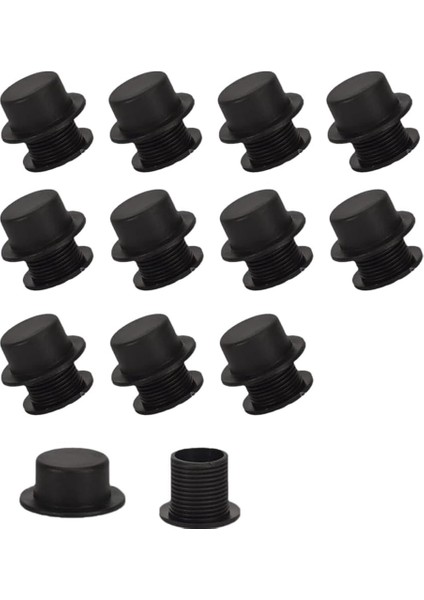 Plaj Çantası Için 12 Takım Vida Perçin Değiştirme Sapanlar Düğmeler Kauçuk Plaj Çantaları (Siyah) (Yurt Dışından)