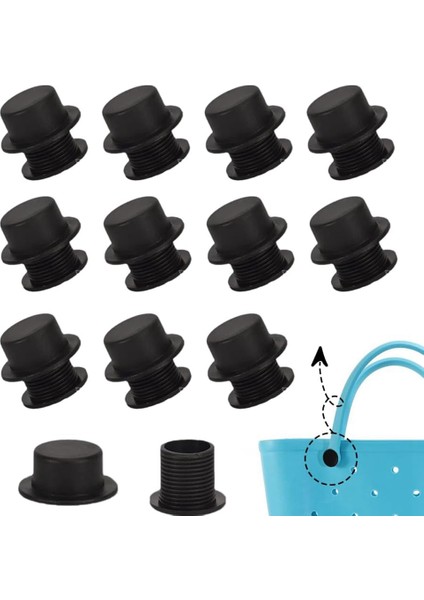 Plaj Çantası Için 12 Takım Vida Perçin Değiştirme Sapanlar Düğmeler Kauçuk Plaj Çantaları (Siyah) (Yurt Dışından) fiyatları