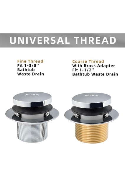 Iki Delikli Ön Panelli Drenaj Küvet Süzgeç Seti, Küvet Süzgeç Seti Kaba Pirinç Krom (Yurt Dışından) modelleri