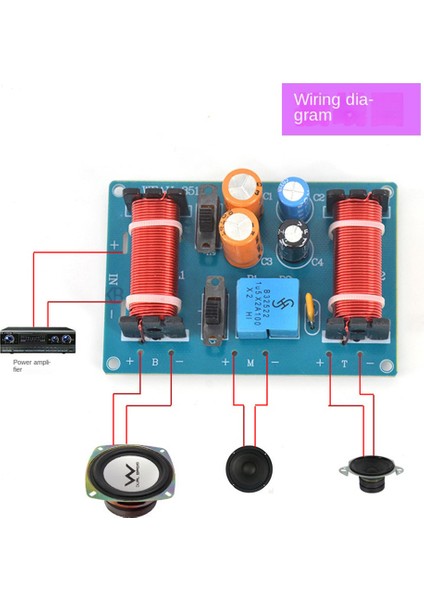 2 Adet 150 W 3 Yollu Ses Hoparlör Crossover Tiz Orta Kademe Bas Kitaplık Araba Hoparlörleri Filtre Frekans Crossover Bölücü (Yurt Dışından)