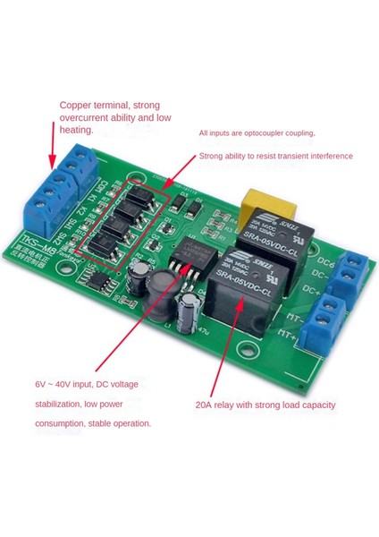 Dc 6V 12V 24V Dc Motor Ileri ve Geri Kontrol 20A Limit Rölesi ile Yüksek Akım Sürücüsü Kaldırma Kontrol Panosu P0 (Yurt Dışından)