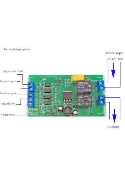 Dc 6V 12V 24V Dc Motor Ileri ve Geri Kontrol 20A Limit Rölesi ile Yüksek Akım Sürücüsü Kaldırma Kontrol Panosu P0 (Yurt Dışından)