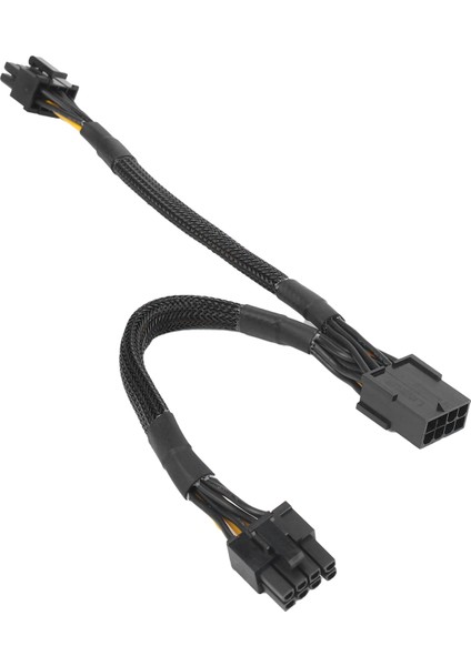 Adet Gpu Pcıe 8 Pin Dişi Çift 2x 8 Pin (6 + 2) Erkek Pcı Express Güç Adaptörü Örgülü Y-Splitter Uzatma Kablosu, 20 cm (Yurt Dışından)