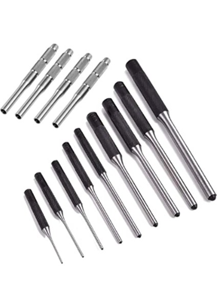 13 Adet Rulo Pimi Yumruk Içi Boş Uçlu Delgeç Aracı Mekaniği Taşıma Çantası ile Onarım Aracı Çıkarma Çelik Pim Zımbalar (Yurt Dışından)