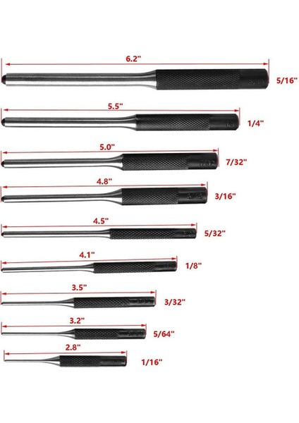 13 Adet Rulo Pimi Yumruk Içi Boş Uçlu Delgeç Aracı Mekaniği Taşıma Çantası ile Onarım Aracı Çıkarma Çelik Pim Zımbalar (Yurt Dışından) fırsatları