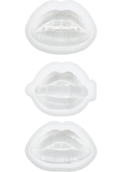 3 Adet Dudaklar Reçine Kalıp 3D Telefon Tutucu Telefon Standı Reçine Sanat Süsleme Silikon Uv Epoksi Döküm, A (Yurt Dışından)