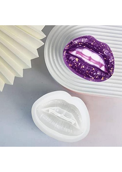 3 Adet Dudaklar Reçine Kalıp 3D Telefon Tutucu Telefon Standı Reçine Sanat Süsleme Silikon Uv Epoksi Döküm, A (Yurt Dışından) modelleri