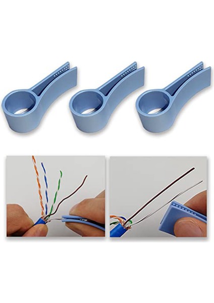 Ağ Kablosu Çözme Aracı, CAT5/CAT5E/CAT6/CAT7 Teller Çifti Ayırıcı Araçları Için Tel Düzleştirici 3 Adet (Yurt Dışından) fiyatları