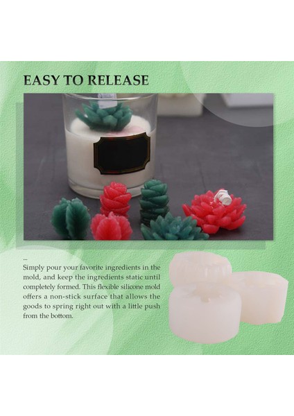 6 Paket Mum Silikon, Etli Kaktüs Bitkileri El Yapımı Mum Için Reçine Döküm Kalıp, Epoksi Reçine, Polimer Kil, Balmumu (Yurt Dışından) modelleri