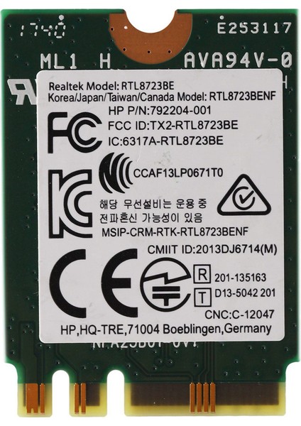 10X Kablosuz Adaptör Realtek RTL8723BE 802.11N Wifi Kartı Bluetooth 4.0 Ngff Kart 843338-001 300 Mbps (Yurt Dışından)