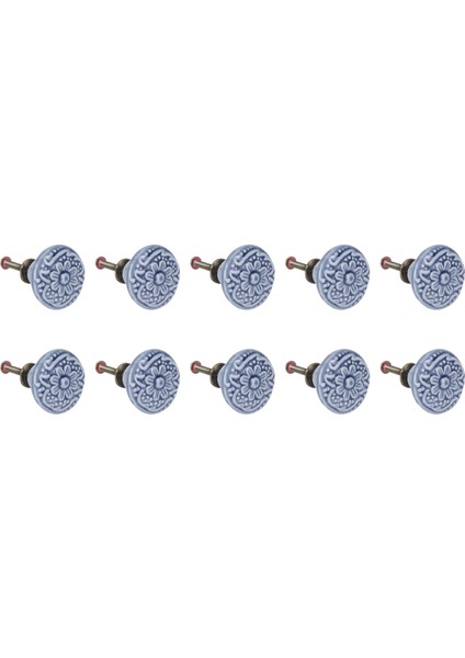 10 Adet Seramik Dolap Kolları Vintage Çekmece Kolları Mutfak Dolabı Çekmecesi Kitaplık Mobilya Kapı (Vidalarla) (Yurt Dışından)