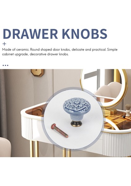 10 Adet Seramik Dolap Kolları Vintage Çekmece Kolları Mutfak Dolabı Çekmecesi Kitaplık Mobilya Kapı (Vidalarla) (Yurt Dışından) fiyatları