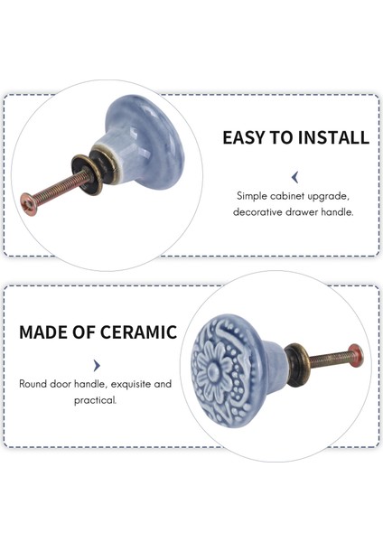 10 Adet Seramik Dolap Kolları Vintage Çekmece Kolları Mutfak Dolabı Çekmecesi Kitaplık Mobilya Kapı (Vidalarla) (Yurt Dışından) indirimleri