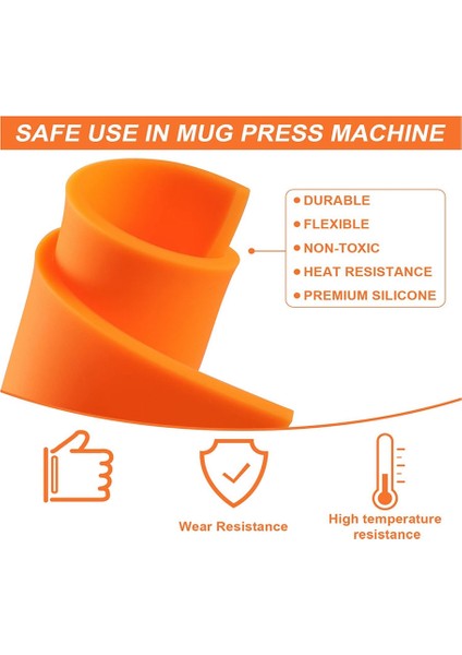 3 Adet Süblimasyon Bardak Sarar, 3 Kalınlıkta Silikon Kupa Bardak Sarar Kupa Presi ile Uyumlu Renkli (Yurt Dışından) fiyatları