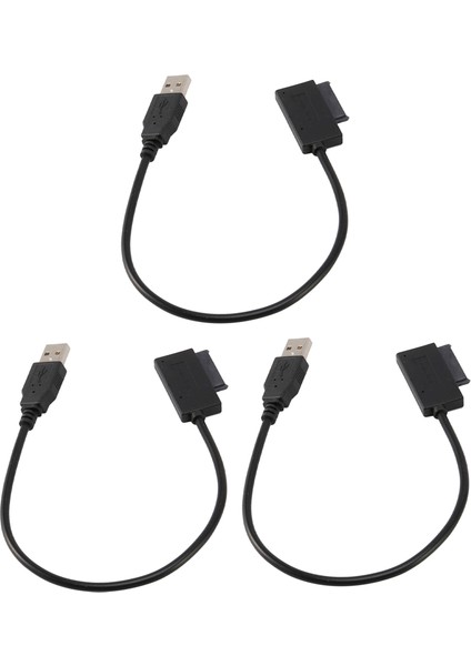 3x USB 2.0 - Mini Sata Iı 7 + 6 13PIN Adaptör Dönüştürücü Kablosu Dizüstü Bilgisayar Cd/dvd Rom Slimline Sürücü (Yurt Dışından)