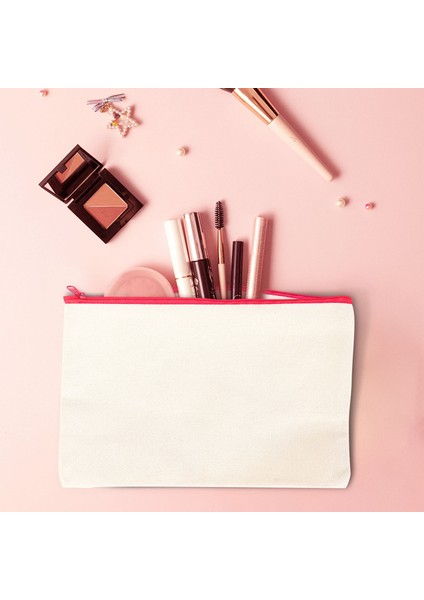 20 Adet Tuval Kozmetik Çantası Çok Fonksiyonlu Kozmetik Çantası Seyahat Kozmetik Çantası Kalem Para Çantası Boş Dıy Çanta (Yurt Dışından) fırsatları