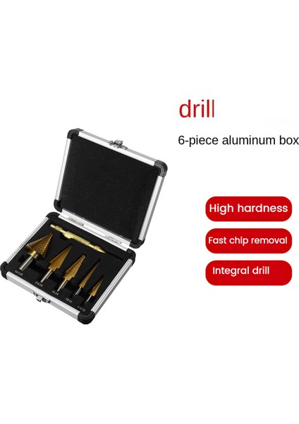 6 Adet 1/4 3/8 Inç Hss Düz Oluk Adım Matkap Ucu Titanyum Kaplı Ahşap Metal Delik Kesici Karot Delme Alet Takımı (Yurt Dışından)