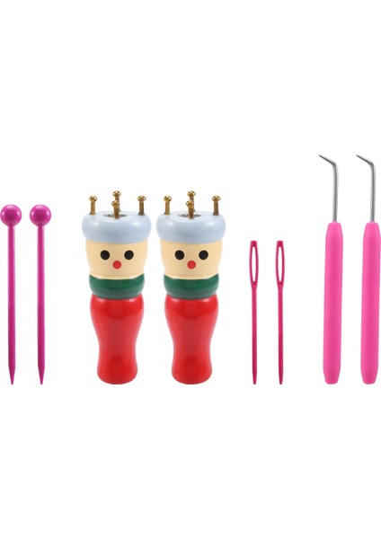 French Knitter Tool 2 Pack, Ahşap Örgü Seti Makara Örme Bebek Örgü Tezgahı Oyuncak Bilezik Yapmak Için, Vb (Yurt Dışından)