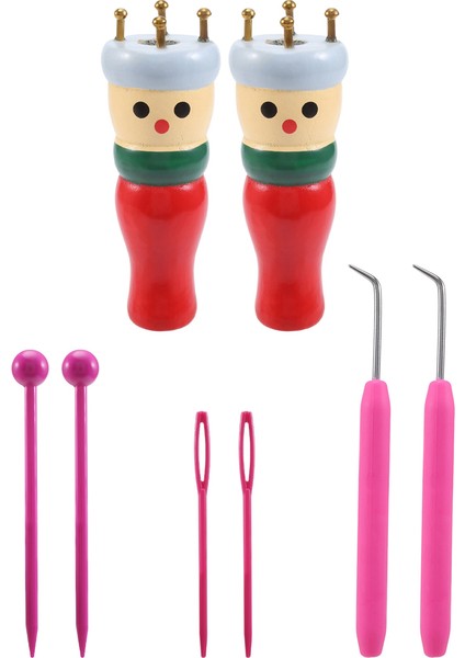 French Knitter Tool 2 Pack, Ahşap Örgü Seti Makara Örme Bebek Örgü Tezgahı Oyuncak Bilezik Yapmak Için, Vb (Yurt Dışından)