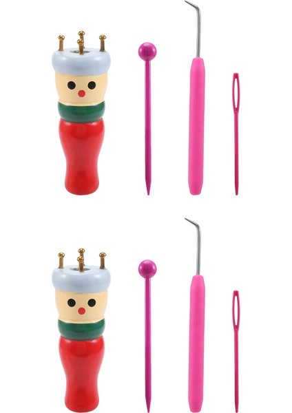 French Knitter Tool 2 Pack, Ahşap Örgü Seti Makara Örme Bebek Örgü Tezgahı Oyuncak Bilezik Yapmak Için, Vb (Yurt Dışından)