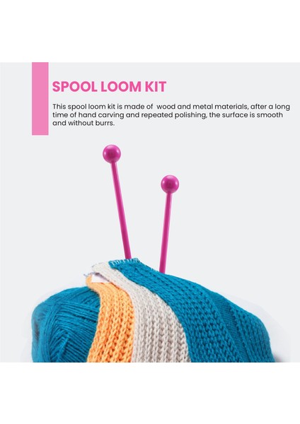 French Knitter Tool 2 Pack, Ahşap Örgü Seti Makara Örme Bebek Örgü Tezgahı Oyuncak Bilezik Yapmak Için, Vb (Yurt Dışından)