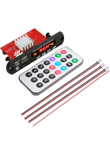 2X60W Amplifikatör Bluetooth 5.0 Mp3 Dekoder Kurulu Handsfree 12V Kablosuz Müzik Çalar Ses Modülü USB Tf Aux Fm Radyo (Yurt Dışından)