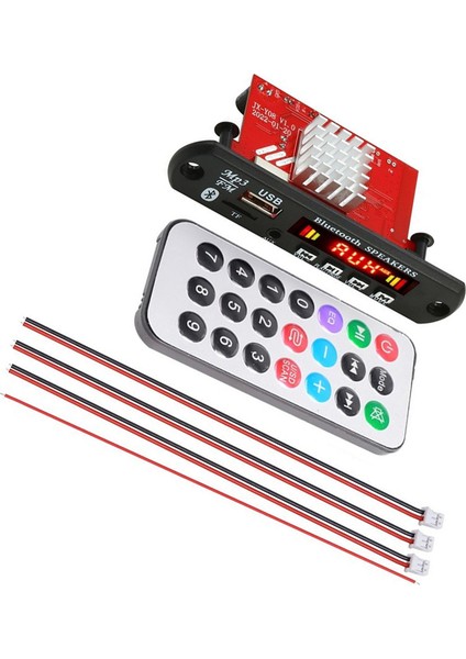 2X60W Amplifikatör Bluetooth 5.0 Mp3 Dekoder Kurulu Handsfree 12V Kablosuz Müzik Çalar Ses Modülü USB Tf Aux Fm Radyo (Yurt Dışından)