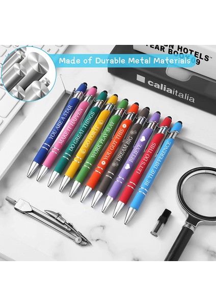 10 Adet Tükenmez Kalemler Ofis Ilham Alıntılar Snarky Ekran Dokunmatik Stylus Kalem Teşvik Edici Kutsal Yazılar Siyah Mürekkep, A (Yurt Dışından) modelleri