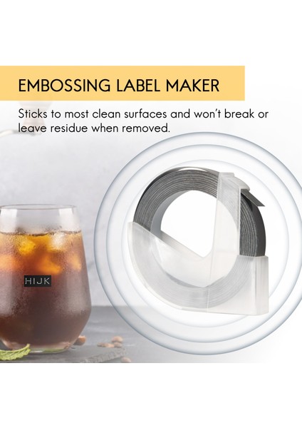 Kabartma Etiket Makinesi Bantları Kabartma Etiket Makinesi Için 9mm x Kendinden Yapışkanlı 3D Plastik Bant (Yurt Dışından) fiyatları