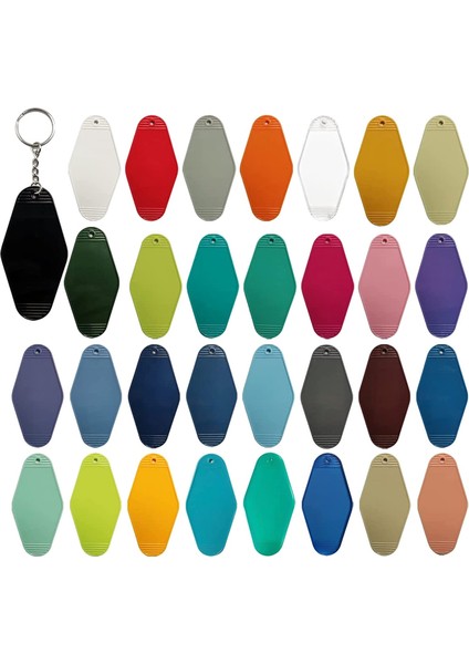 32 Adet Motel Anahtarlık Boşlukları, Vintage Anahtarlıklar, Zincir Anahtarlıklar, Vintage Görünümlü Otel Anahtar Etiketleri, Isı Transferi Süsleme (Yurt Dışından)