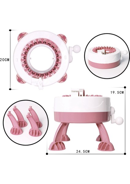 22 Iğneler Dıy Örgü Makinesi Döngü Dokuma Tezgahı Dokuma Eşarp Kazak Şapka Çorap Yetişkinler Çocuklar Için (Yurt Dışından)