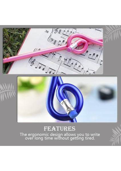 24 Adet Öğrenciler Not Kalemleri Nota Kalemleri Silgi ile Renkli Müzik Kalemleri Ahşap Tiz Nota Anahtarı Bükülmüş Kalem (Yurt Dışından) fırsatları