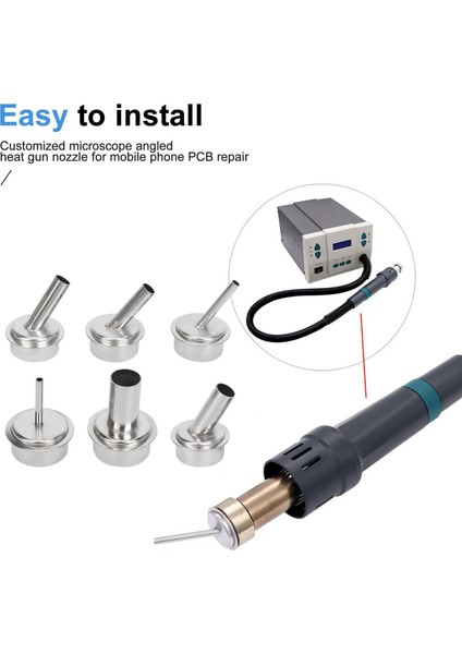 6 Adet Hızlı 861DW Sıcak Hava Istasyonu Dirençli Nozullar 3/4/6/8/10/12MM Meme Kovanı Pcb Mikroskop Lehimleme Onarımı (Yurt Dışından) modelleri