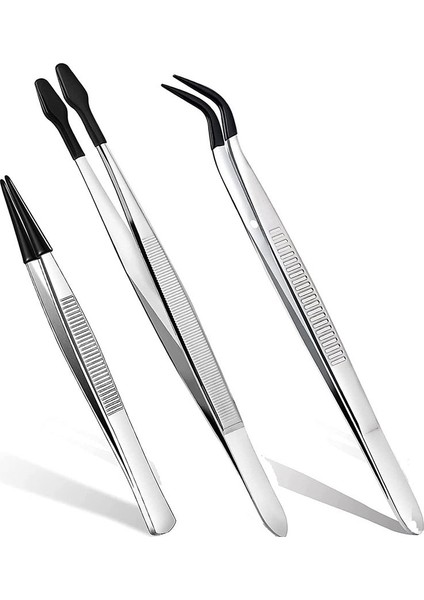 3 Adet Kauçuk Uçlu Cımbız, 6 Inç Düz Düz Cımbız ve 6 Inç Bükülmüş Uçlu Cımbız ve 4,7 Inç Sivri Cımbız (Yurt Dışından)