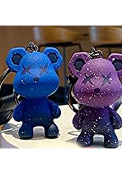 4 Adet Erkek Kadın Erkek Kız Sevimli Renk Ayı Anahtarlık Örgülü Halat Reçine Hayvan Kolye Metal Anahtarlık Pembe (Yurt Dışından) fiyatları