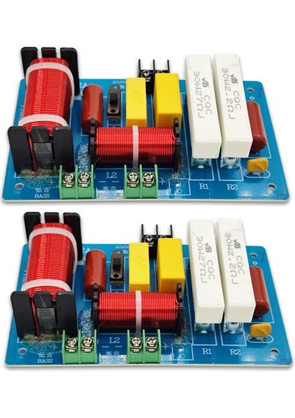 2 Adet PA-2A 2 Yollu Hoparlör Crossover Tiz + 450 W Saf Bas Subwoofer Frekans Bölücü Filtreler Dıy Ev Için (Yurt Dışından)