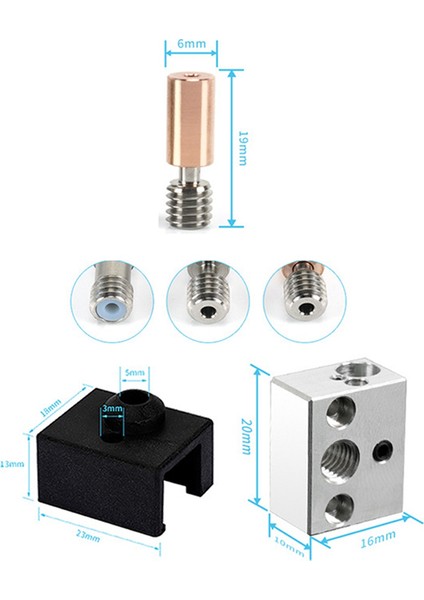 Ekstruder Isıtıcı Blok Kiti Artı Ekstra Termistörler ENDER3S1 Için Yüksek Sıcaklık Pro 300°C, Bimetal Isı Kırma Nozulu (Yurt Dışından)