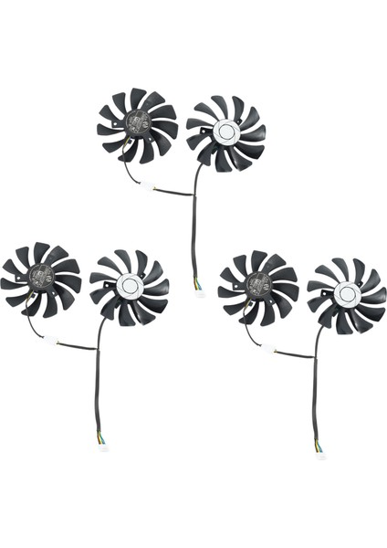 3 Çift Grafik Kartı Fanı 85MM HA9010H12F-Z 4pin Soğutucu Fan Gtx 1060 Oc 6g Gtx 960 P106-100 P106 GTX1060 GTX960 (Yurt Dışından)