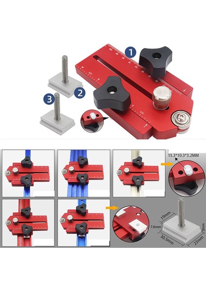 Uzatmak Ince Rip Tablesaw Jig Masa Testere Yönlendirici Kesme Ahşap Tahta Sabit Dekoratif Ağaç Işleme Tüy Tahta Tezgah Aracı (Yurt Dışından)