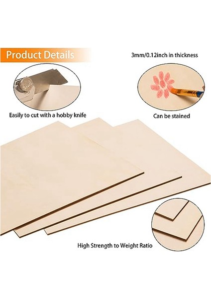 5 Adet Ihlamur Ağacı El Sanatları Kurulu El Sanatları Çok Katmanlı Tahta Kesme Tahtası Dıy Boyama Lekeli ve Oyma Ahşap Tahta (Yurt Dışından) indirimleri