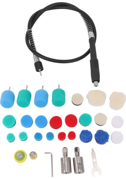 Mini Detay Parlatma Şaftı, Araba Köpük Matkap Parlatma Pedi Seti, 5/8 Inç ve M14 Dişli, Döner Alet/parlatma Makinesi Için (Yurt Dışından)