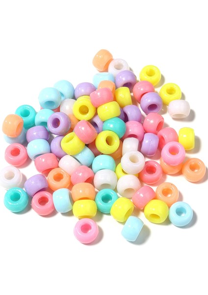 Kandi Boncuk Toplu Dıy Işçiliği Takı Yapımı Için Kandi Bilezikler 6X9MM Yaklaşık 1800 Adet, Açık Renk (Yurt Dışından)