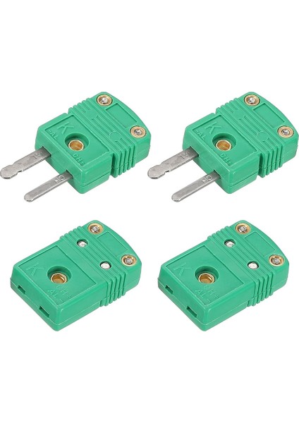 2 Takım Mini K Tipi Termokupl Tel Konnektörleri Erkek Dişi Fiş Adaptörü 200°C(392°F) Termokupl Sensör Probu Yeşil (Yurt Dışından) modelleri